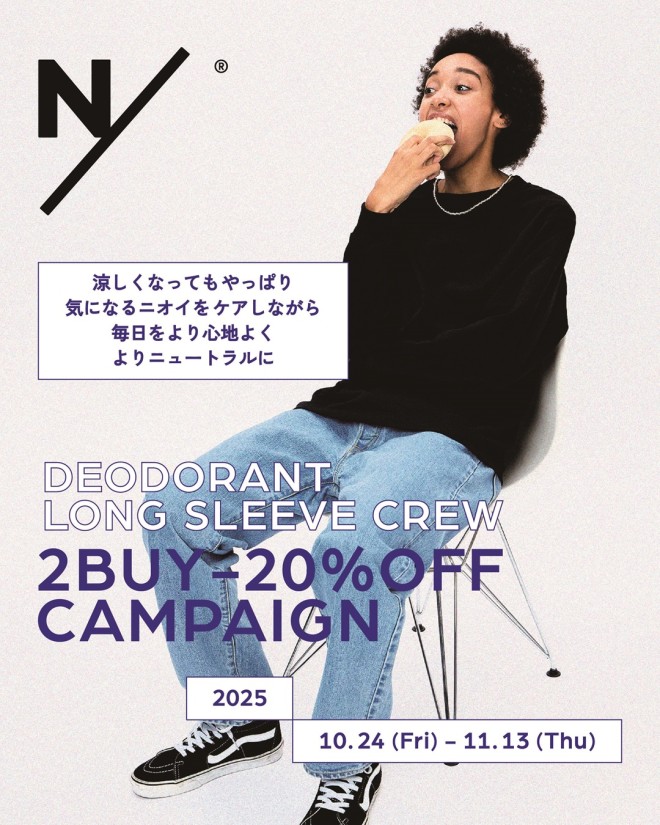 【THE NORTH FACE+】DEODORANT LONG SLEEVE CREW 2BUY 20%OFF CAMPAIGN