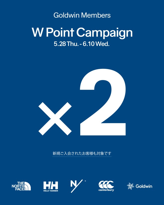 【THE NORTH FACE+】GOLDWIN MEMBERS Wポイントキャンペーン